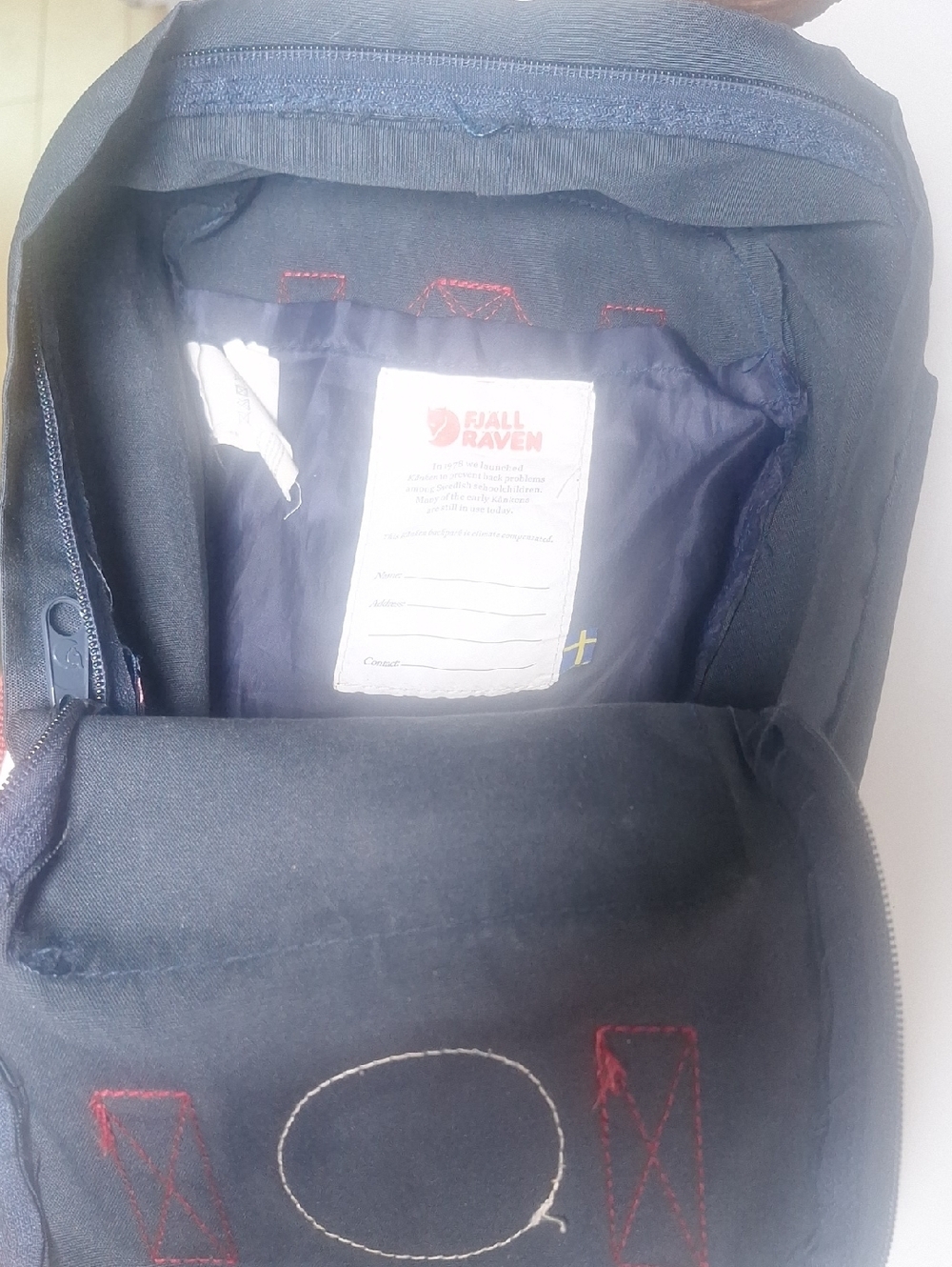 Fjällräven Kaken Mini Backpack | Blue Red - Picture 7 of 9